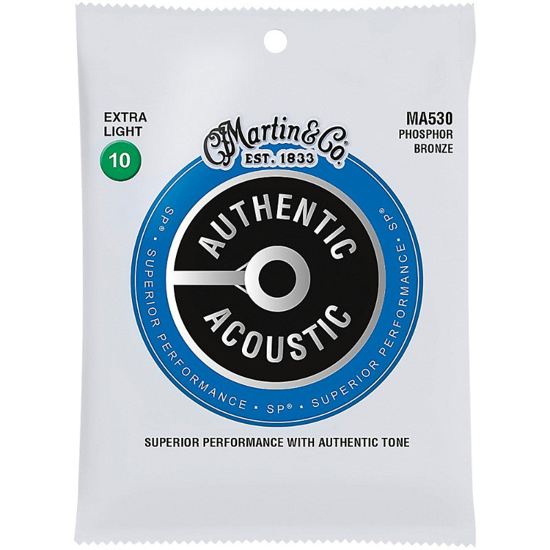 Martin MA530 Authentic Acoustic Extra Light Guitar Strings 10-47