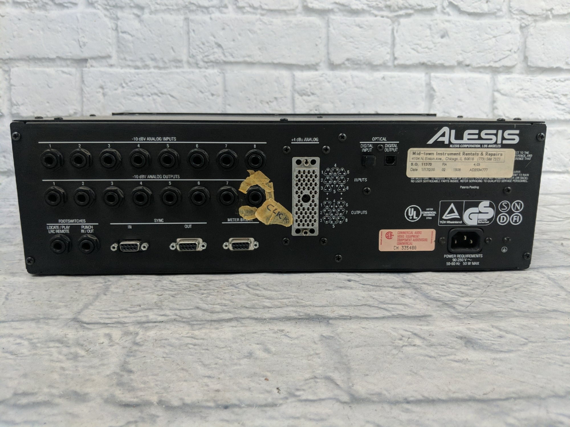 Alesis ADAT 8 Track Professional Digital Audio Recorder