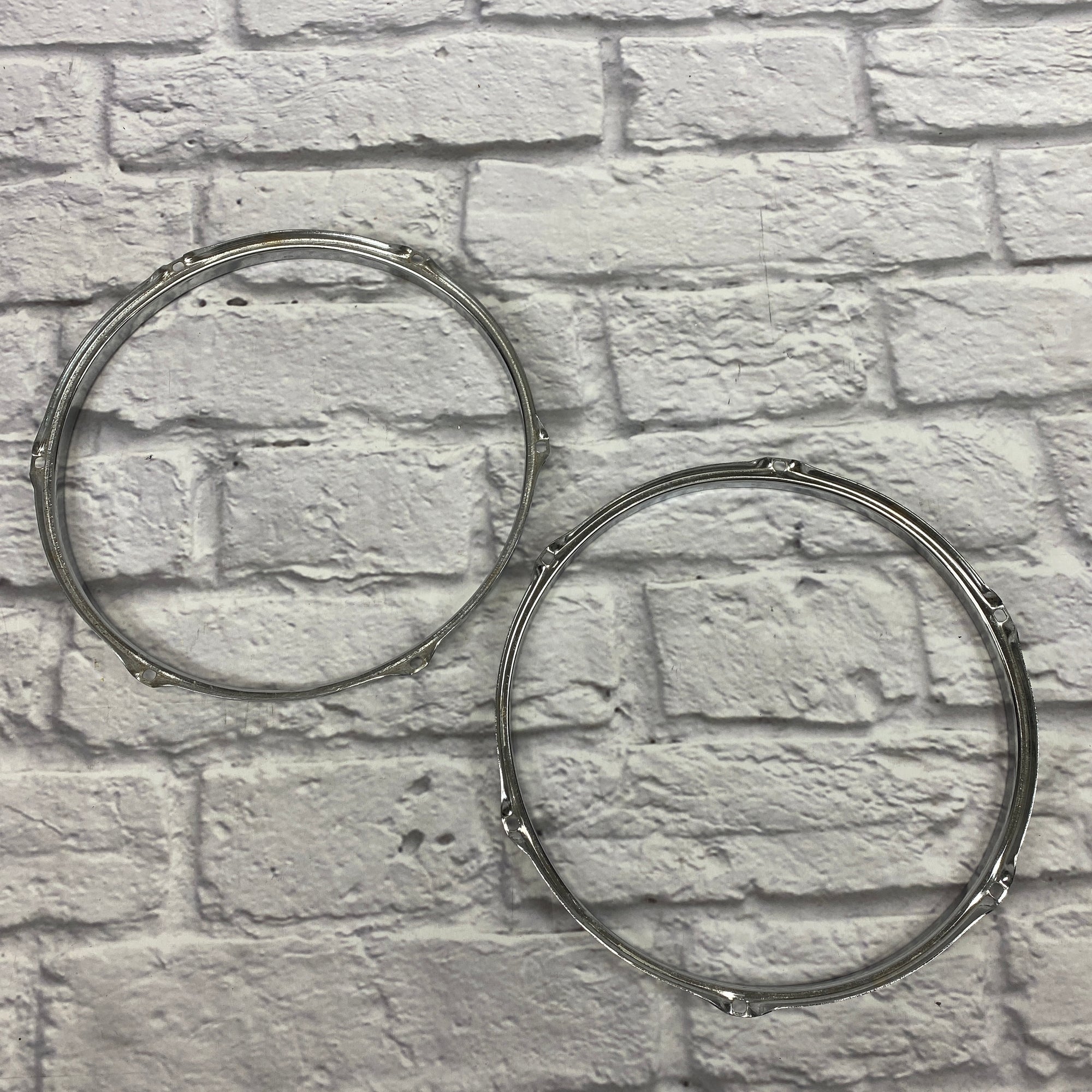 6-Lug 13" Chrome Drum Hoop Pair