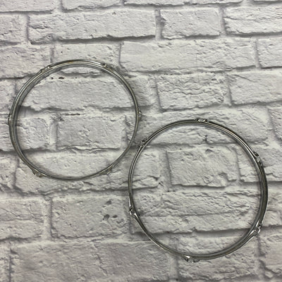 6-Lug 13" Chrome Drum Hoop Pair