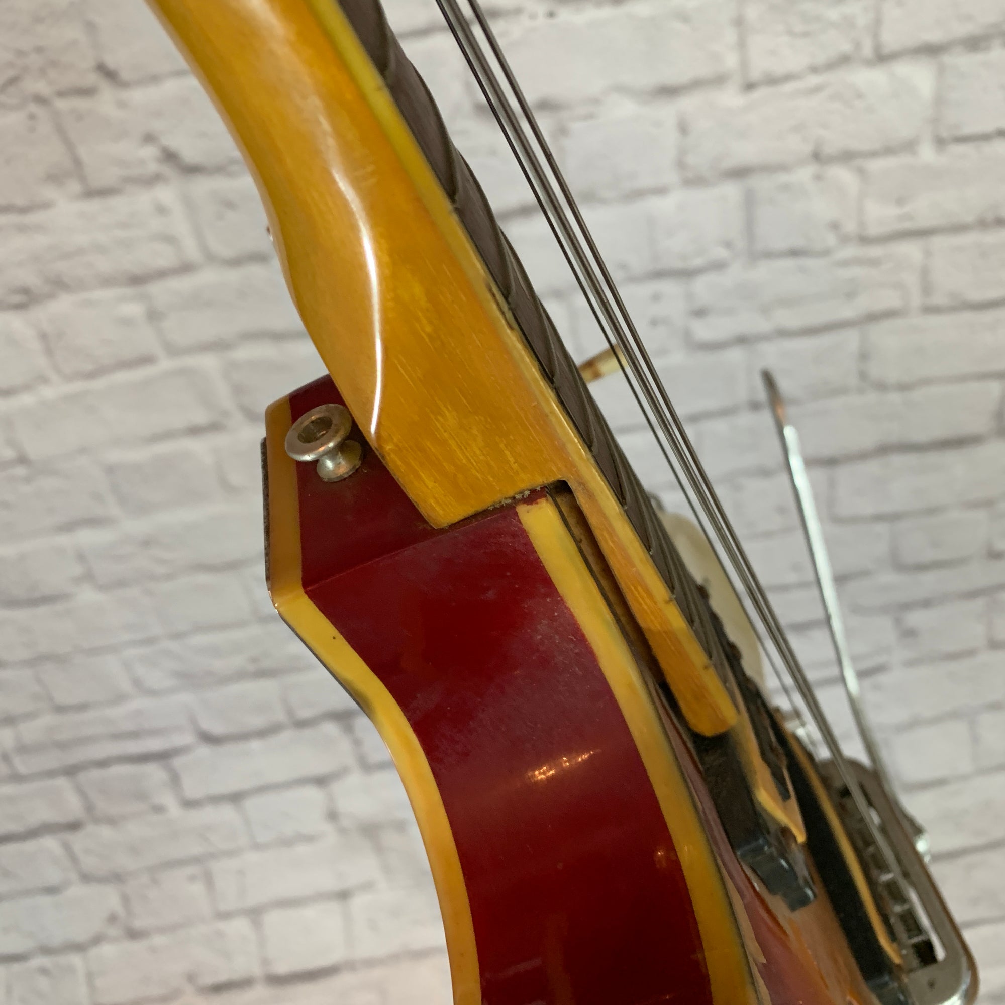 Encore Teisco Semi-Hollow Body Electric Guitar Sunburst 1960's