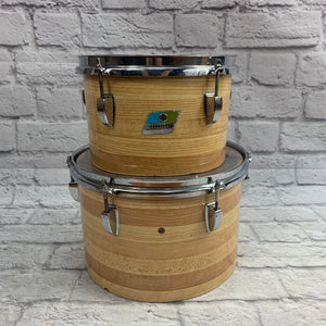 Vintage Ludwig 10 & 12 Butcher Block Concert Toms