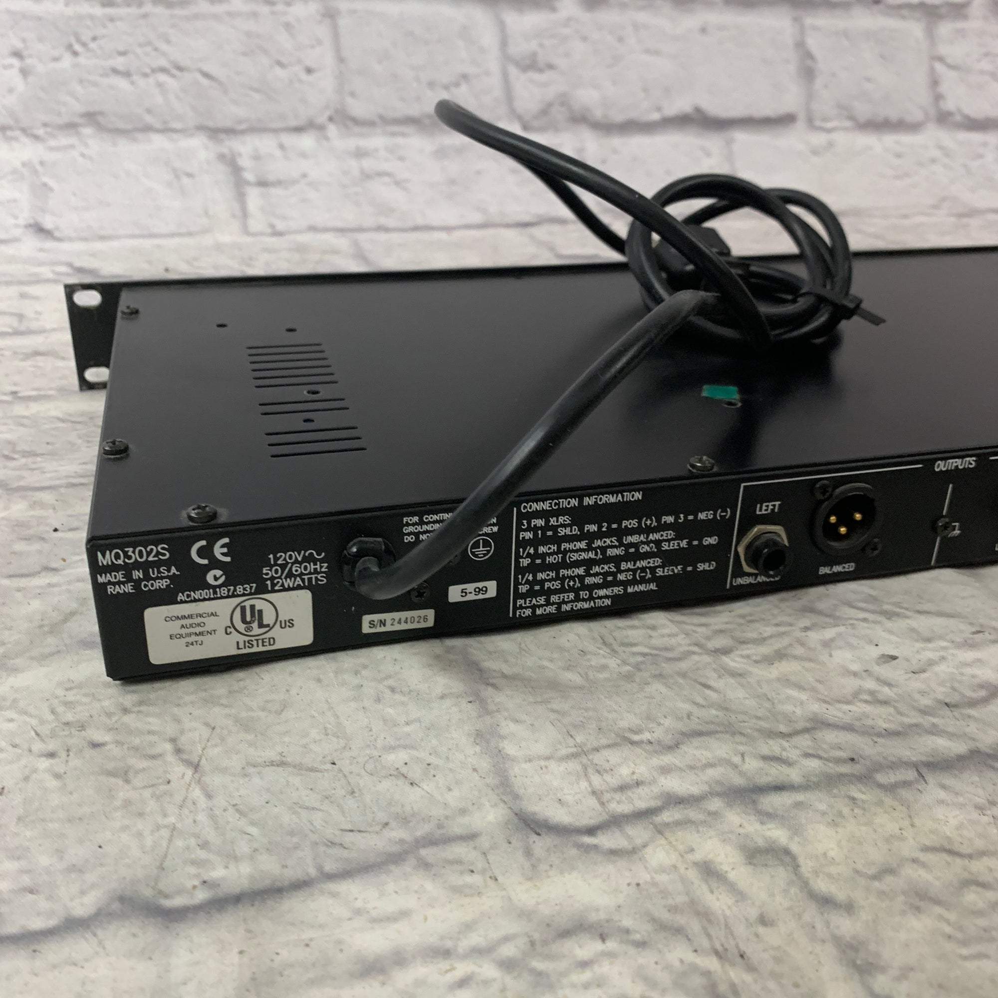 Rane MQ 302S Stereo Equalizer