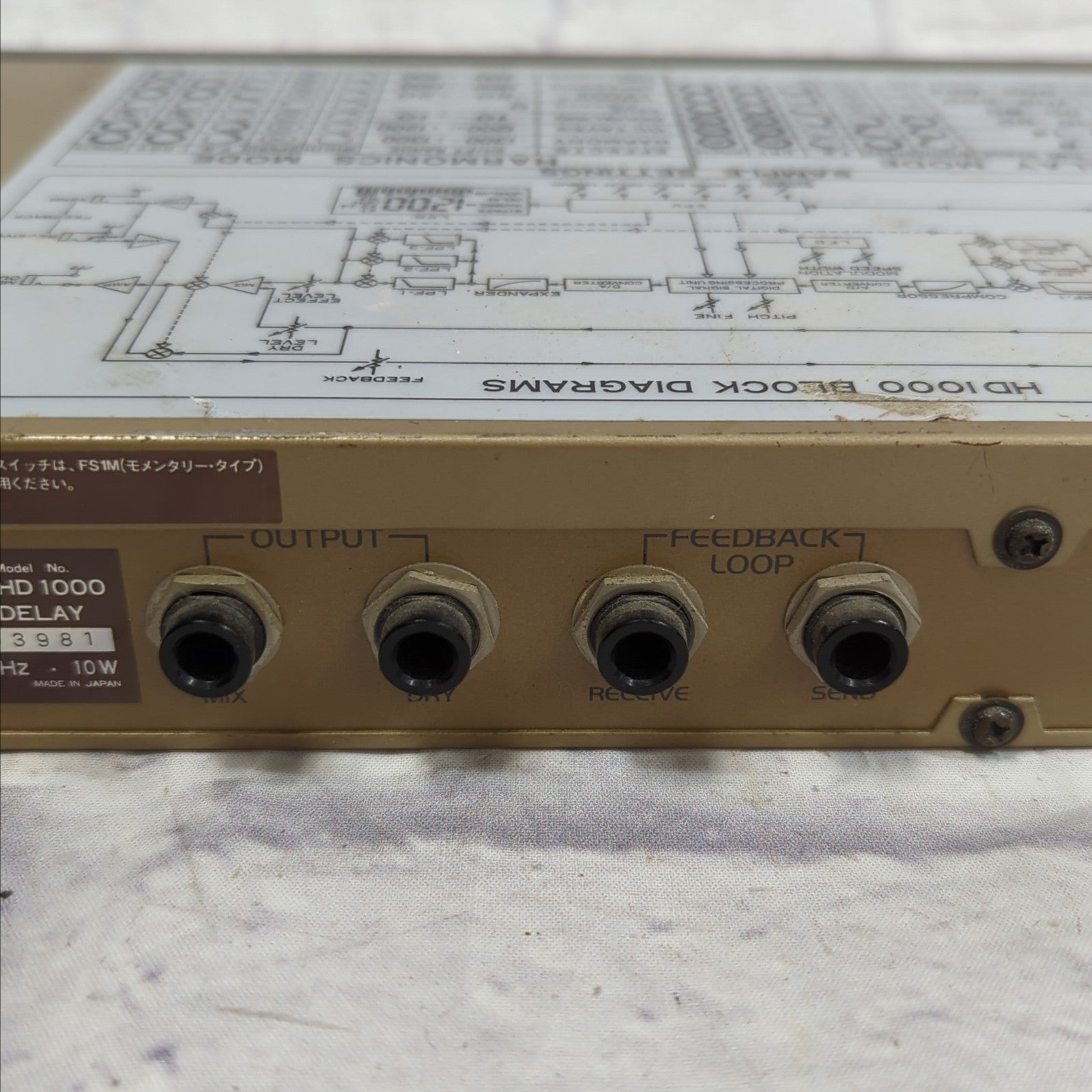 Ibanez HD1000 Rack Harmonics Delay with FS1M Footswitch