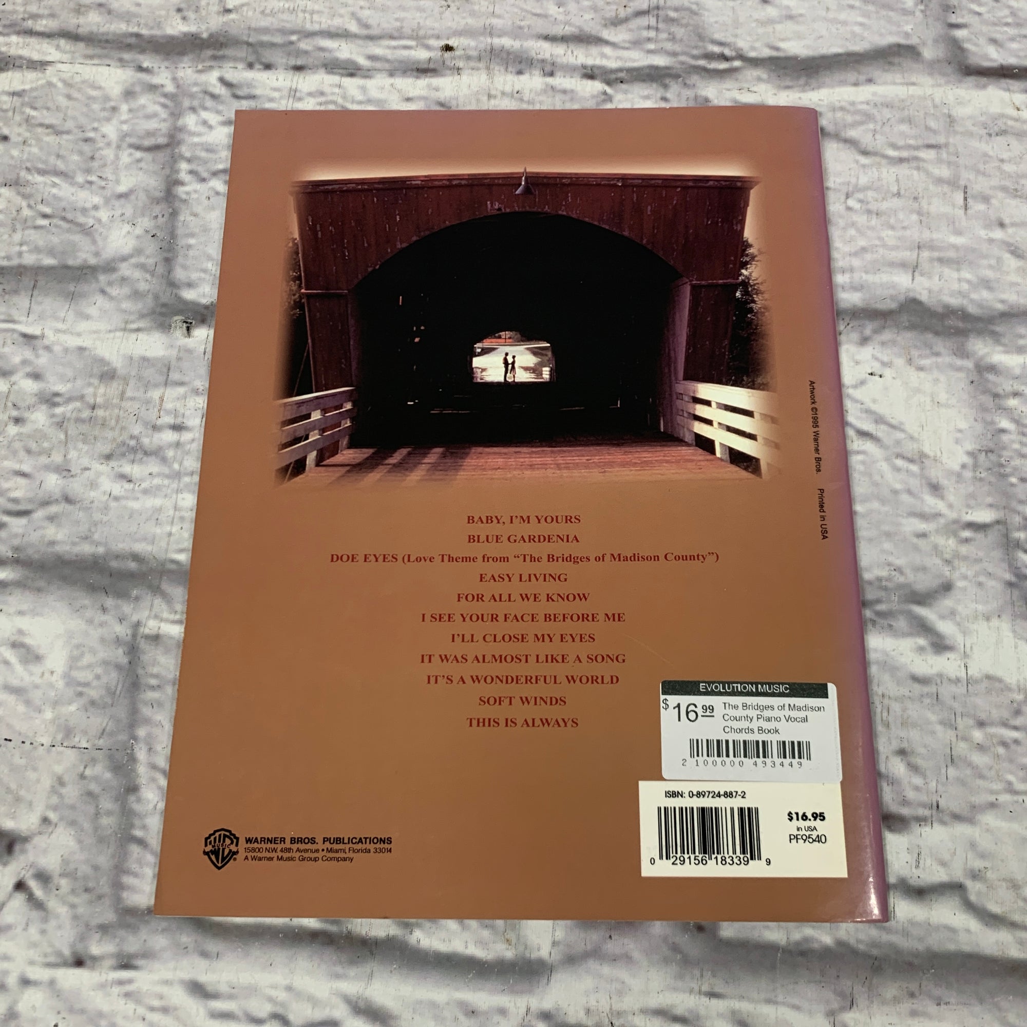 The Bridges of Madison County Piano Vocal Chords Book