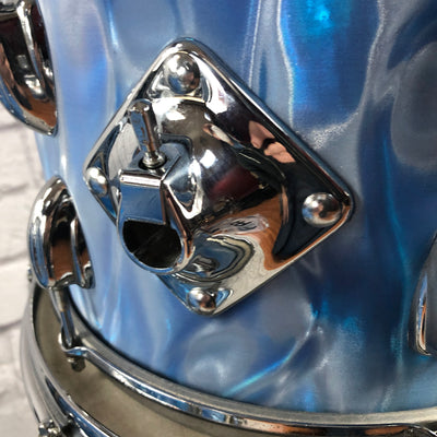 Vintage 1969 Slingerland Blue Satin Flame 3 Piece Drum set 20 12 14