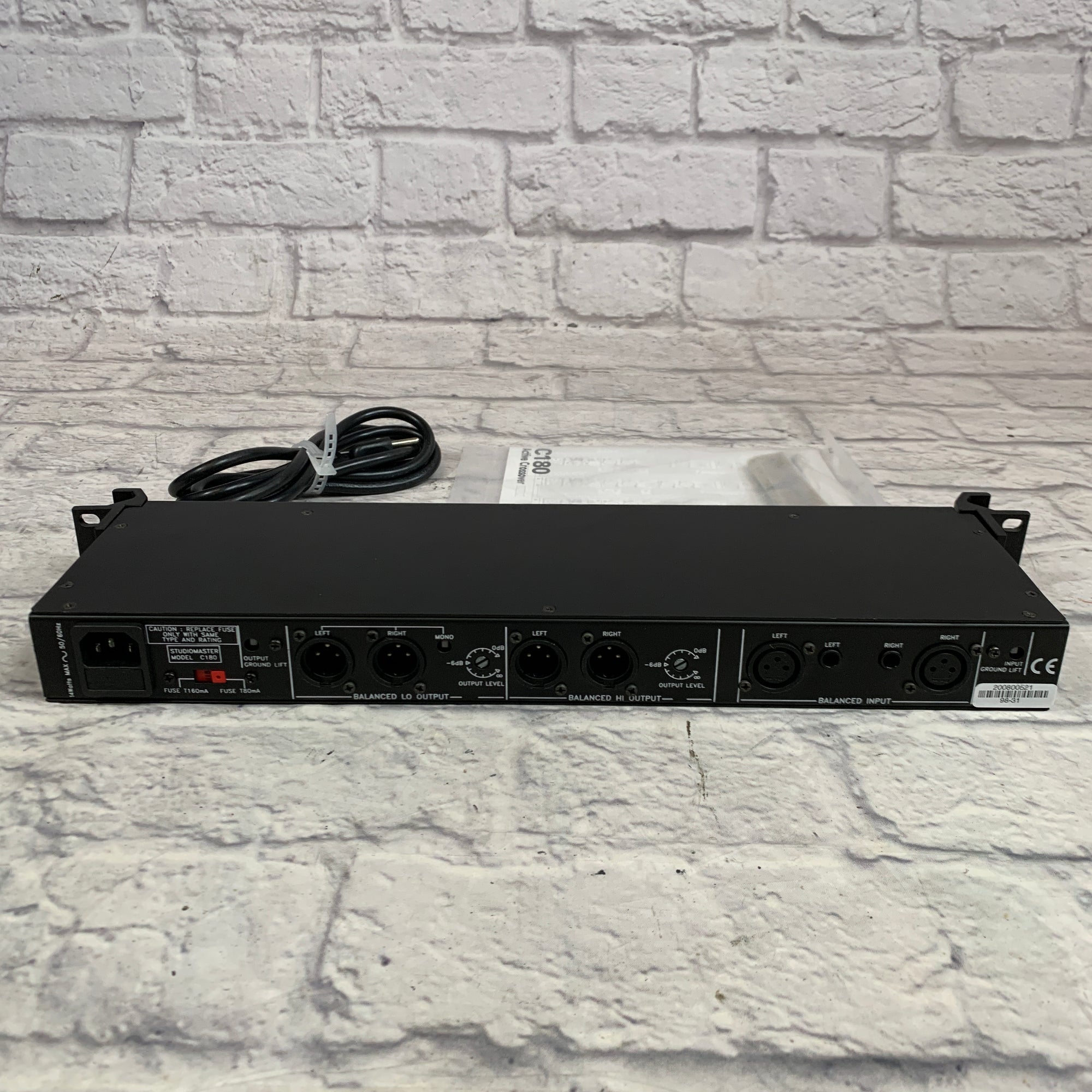 Studiomaster C180 Active Crossover Rack