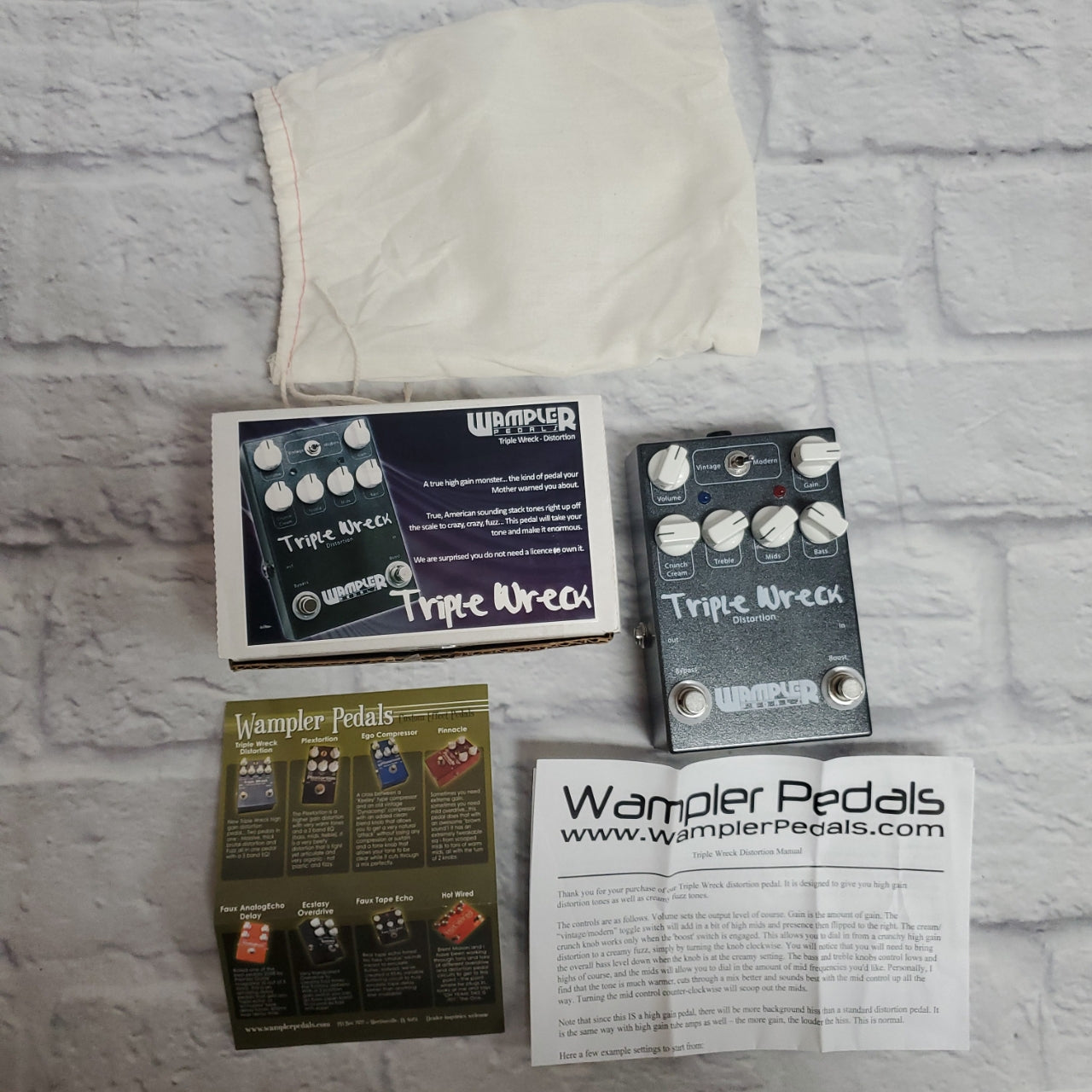 Wampler Triple Wreck Distortion Pedal - Early Version Like New