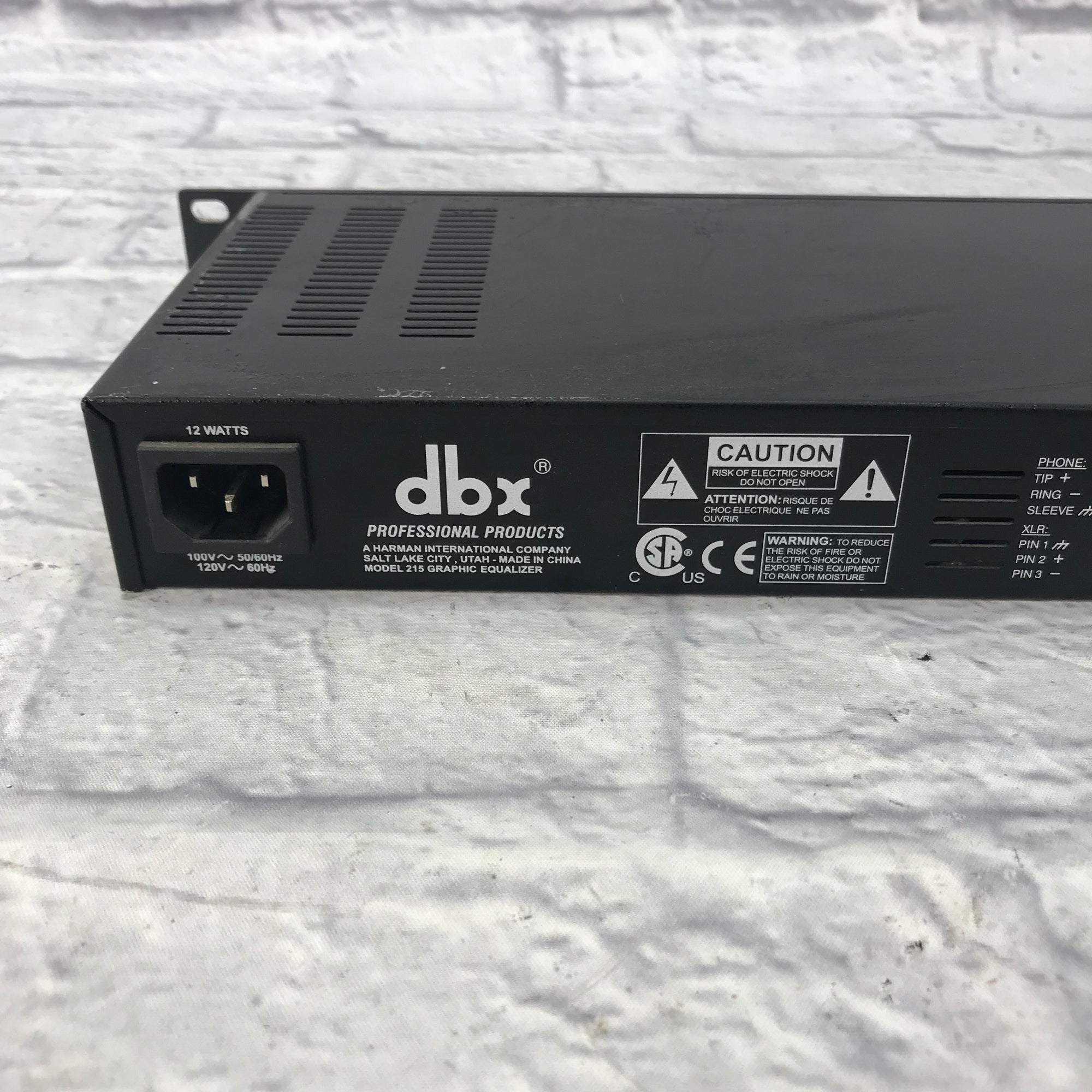 DBX 215 Dual 15-Band Graphic Equalizer