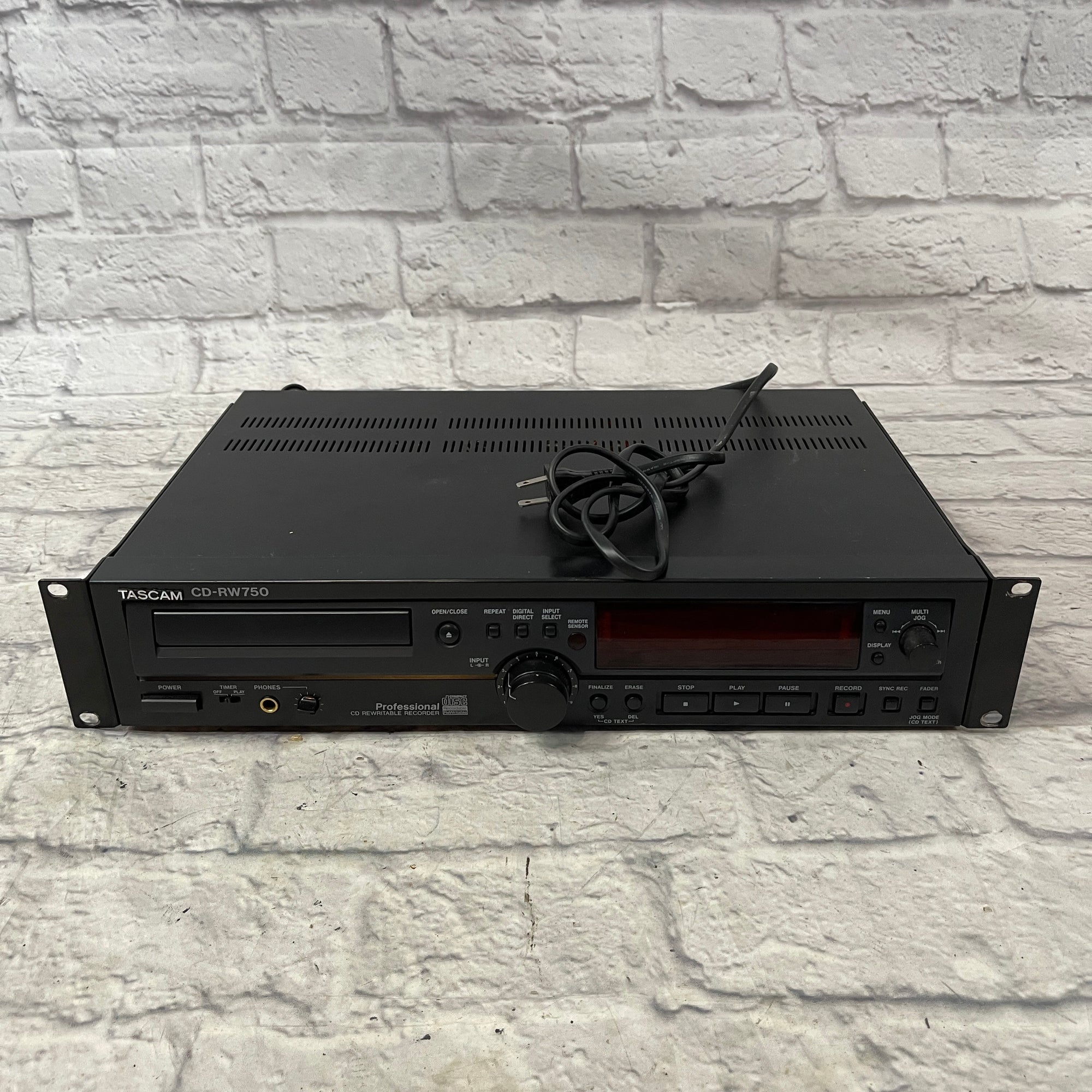 Tascam CD-RW750 CD Rewritable Recorder w/ Rack Ears