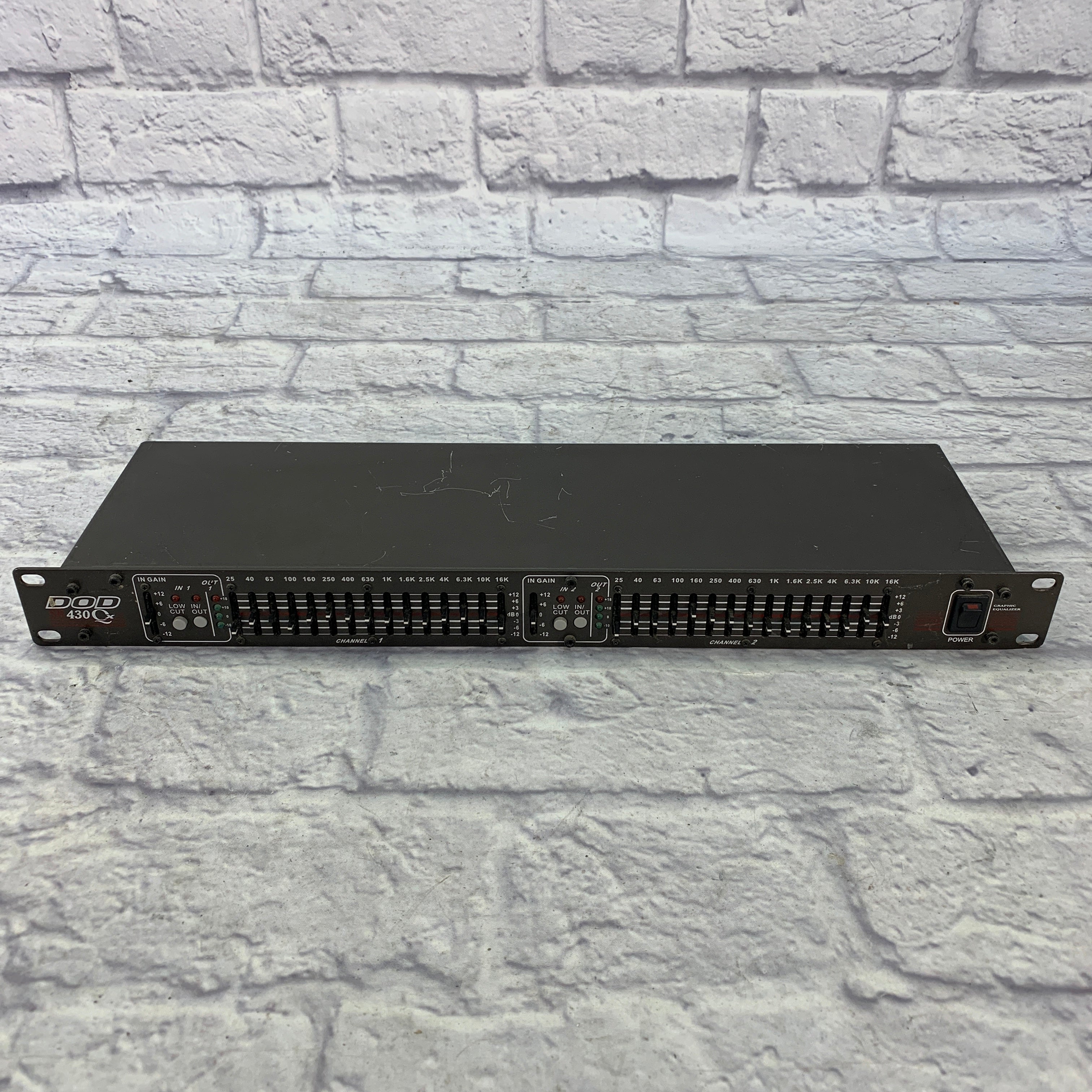 DOD SR 430 Qx Stereo Dual 15 band EQ Equalizer Rackmount XLR