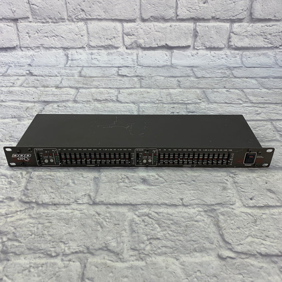 DOD SR 430 Qx Stereo Dual 15 band EQ Equalizer Rackmount XLR