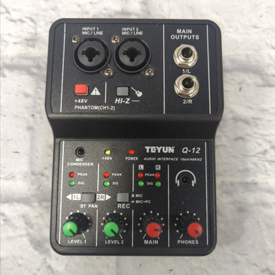 XTUGA USB 2i2 Audio Interface w/ 48V Phantom Power and 3.55m Microphone Jack,