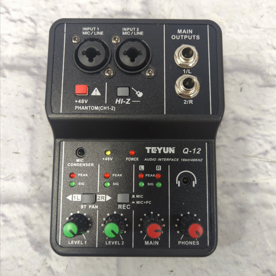 XTUGA USB 2i2 Audio Interface w/ 48V Phantom Power and 3.55m Microphone Jack,