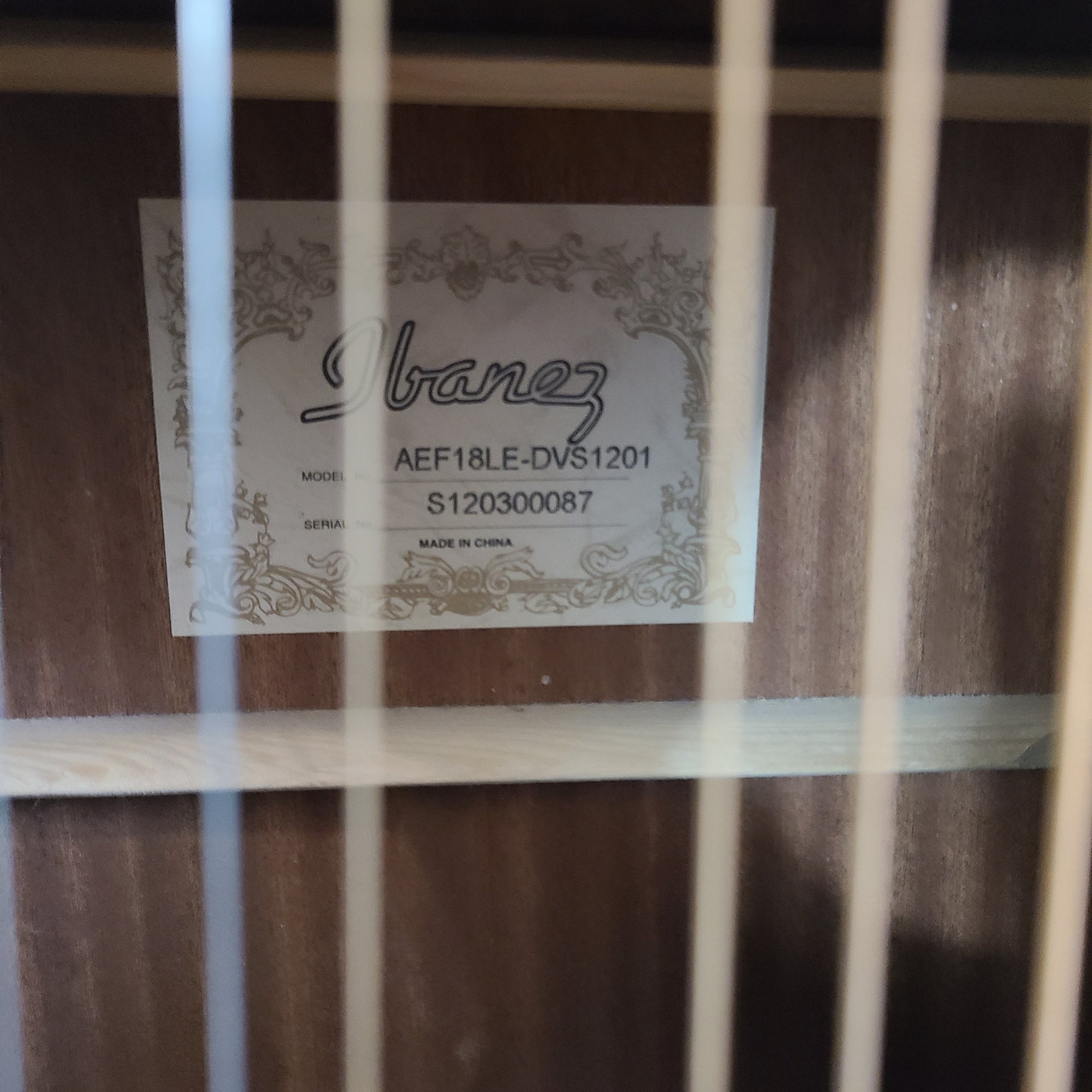 Ibanez AEF18LE DVS1201 Left Handed Acoustic Guitar Rootbeer Burst
