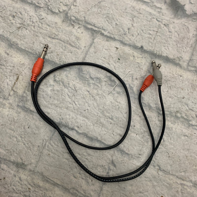 Hosa Insert Cable 1/4" TRS to Dual TS 3ft