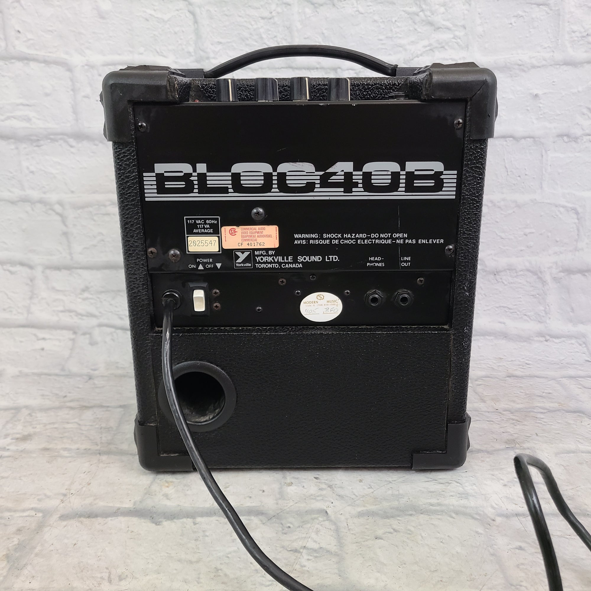 Yorkville Bloc 40B Bass Guitar Combo Amp