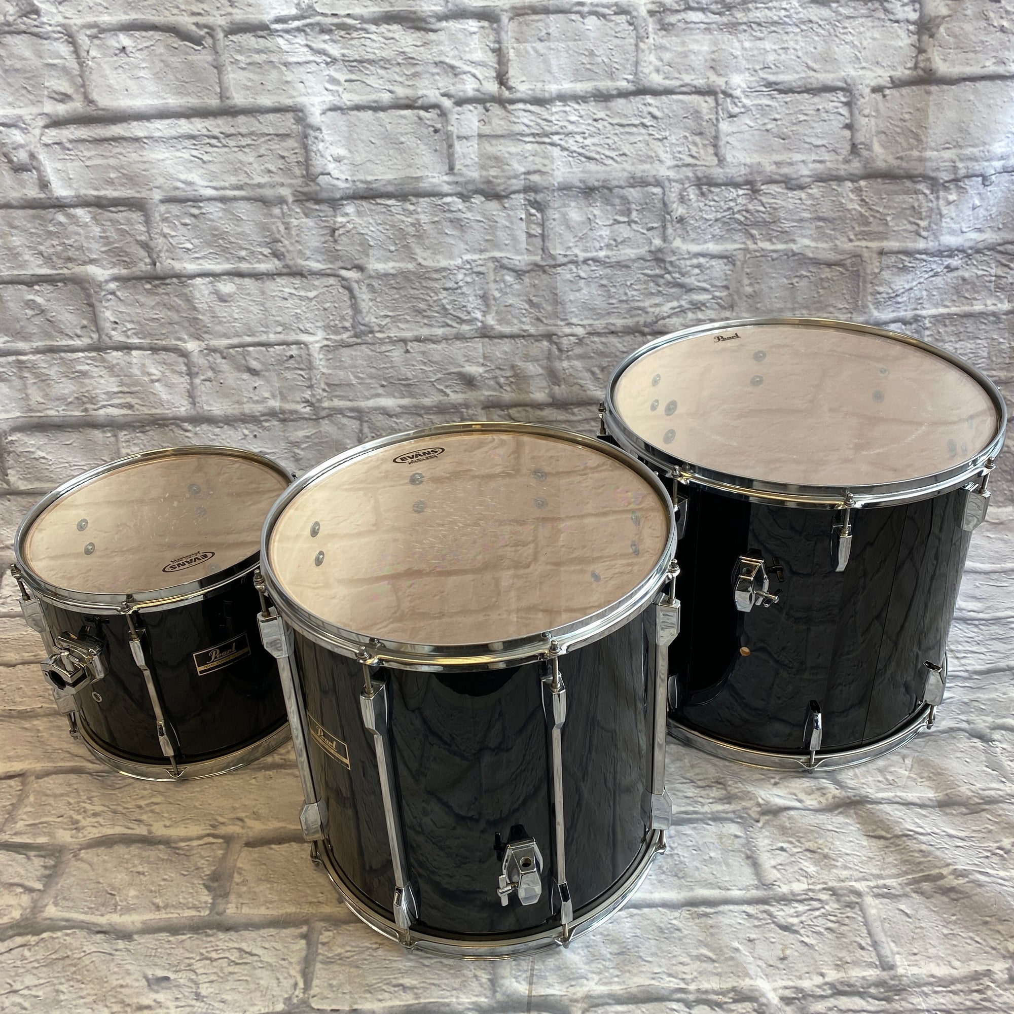 1990s Pearl Export Series 7pc Drum Kit Black