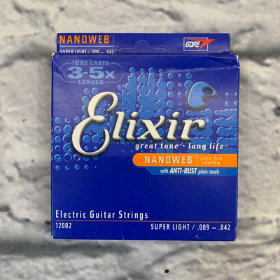 Elixir Nanoweb Super Light 9-42 Electric Guitar Strings