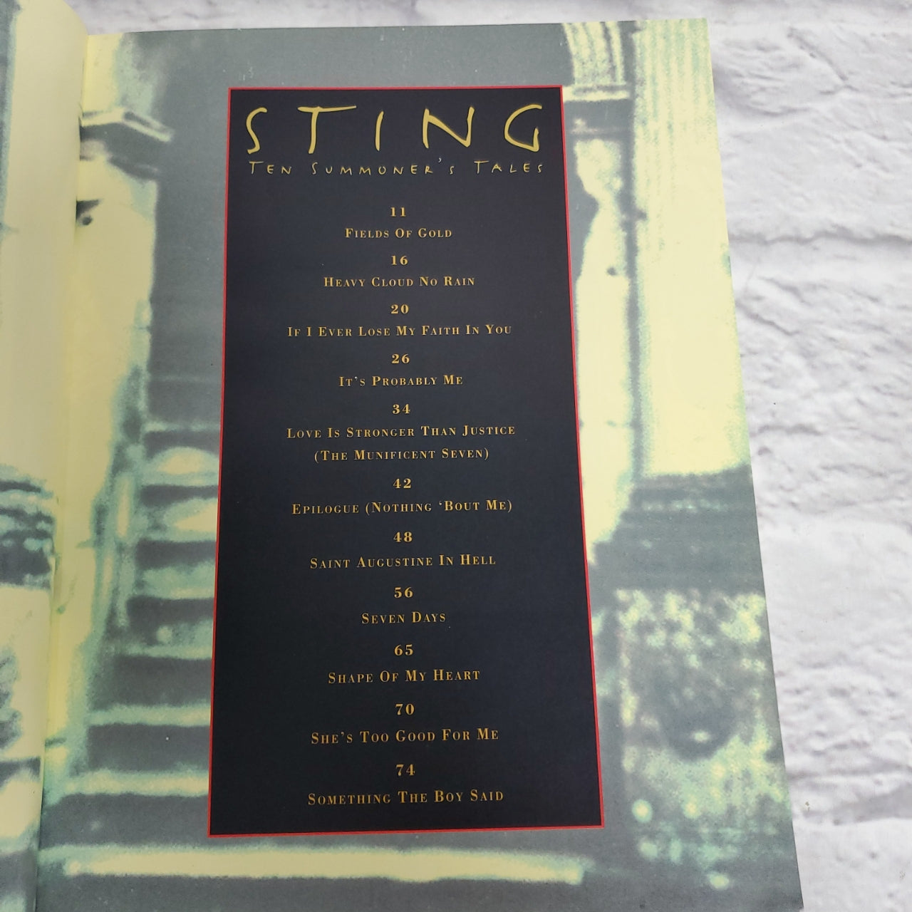 Sting - Ten Summoner's Tales - Piano/Vocal/Guitar Book