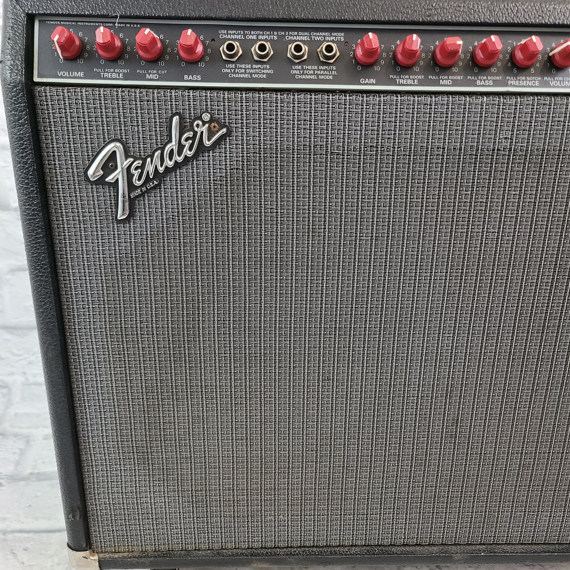 1980s Fender The Twin Red Knob Guitar Combo Amp