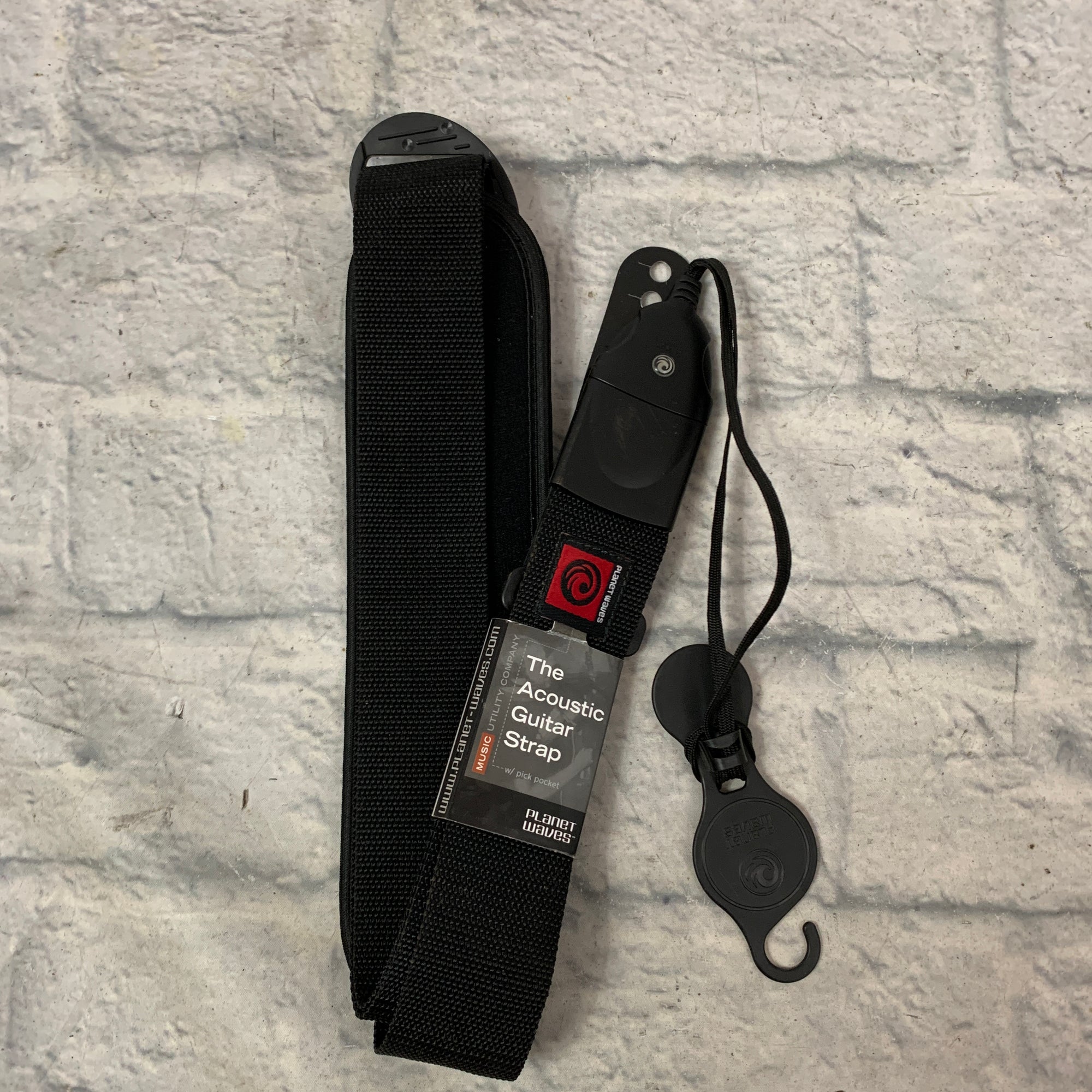 Planet Waves Acoustic Guitar Strap Black Quick Release