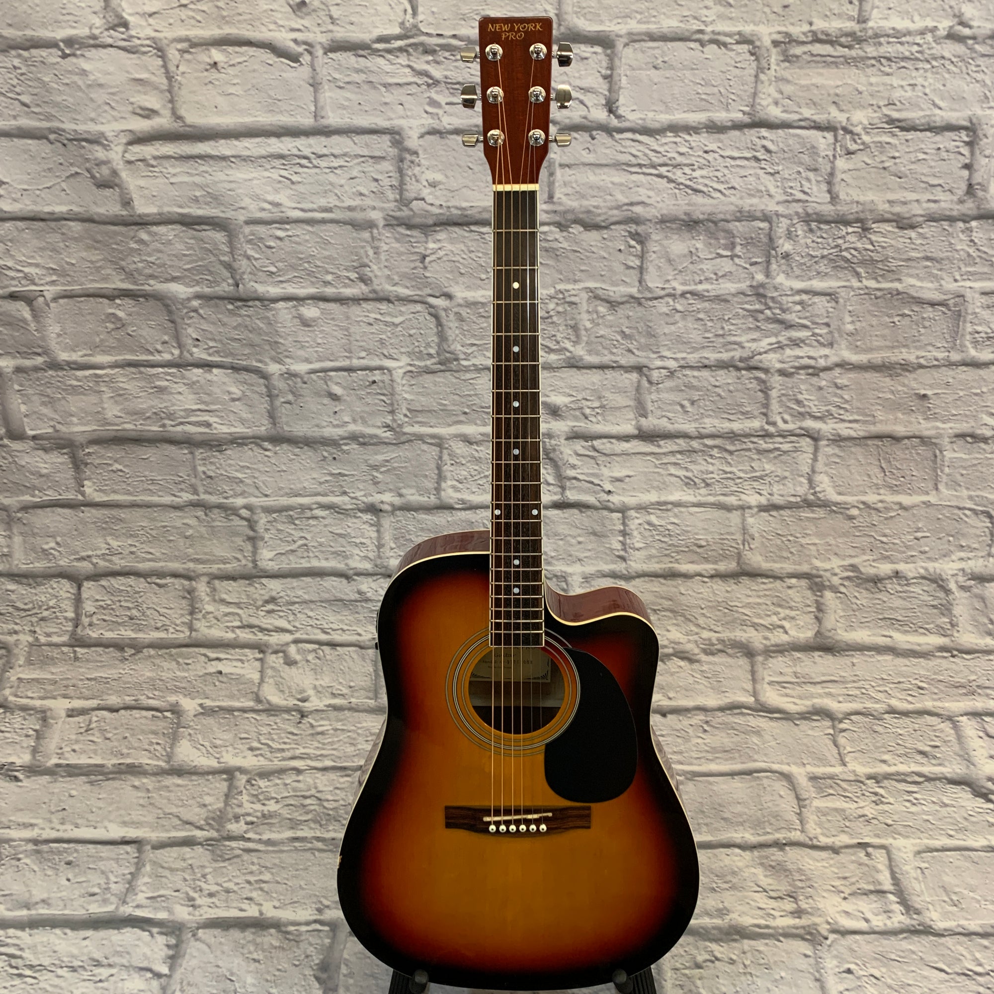 New York Pro NY 977 SEO CB Acoustic Electric Guitar Sunburst