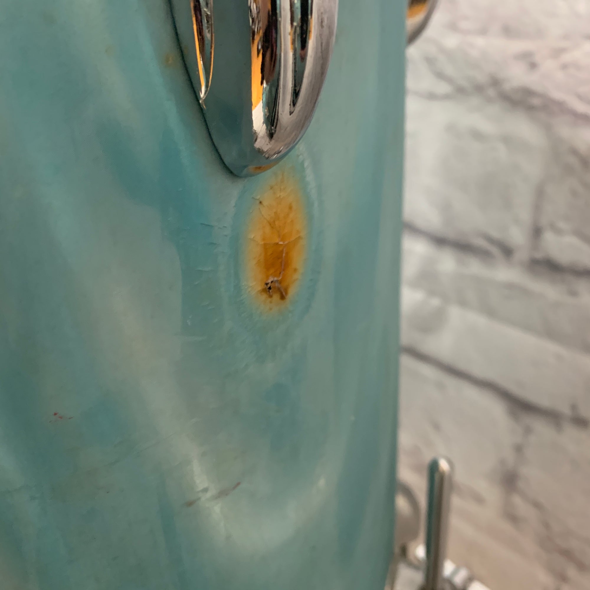Vintage 1960s Slingerland Aqua Satin Modern Solo 4 Piece Drum Kit
