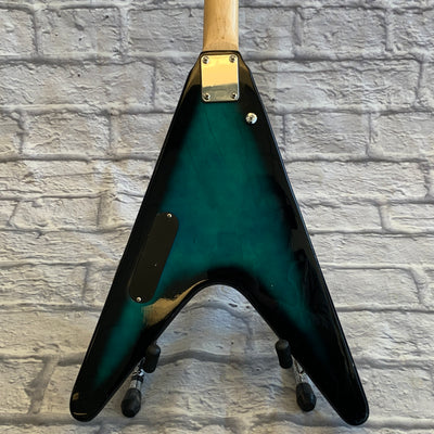 Mahar Flying V Electric Guitar Green Burst