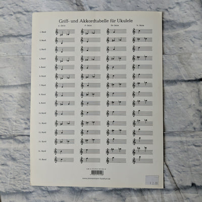 Grifftabellen Fingering Charts Ukulele