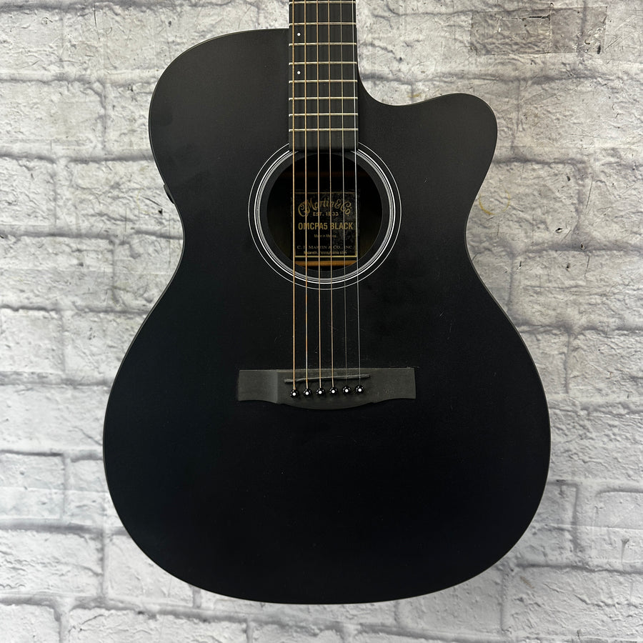 Martin OMCPA5 Black Cutaway Acoustic-Electric Guitar