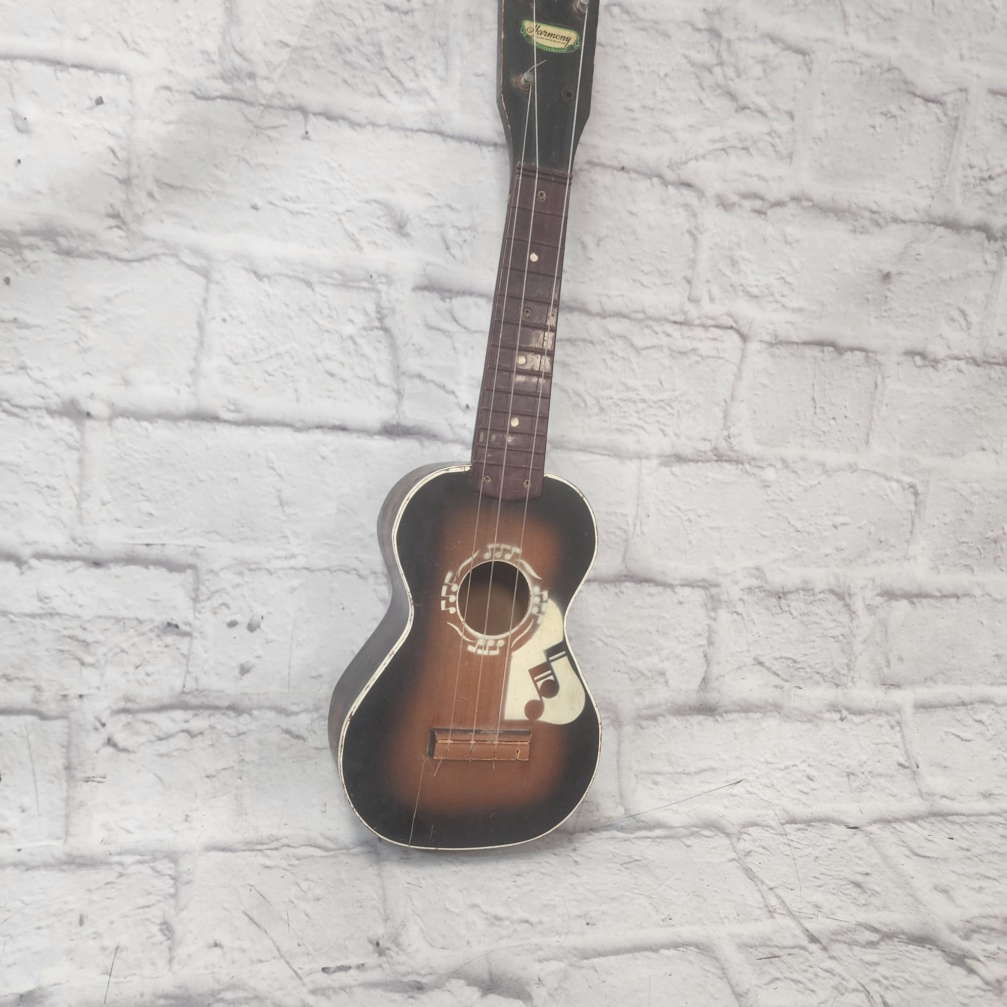 Harmony Vintage Stencil Ukulele Missing Tuning Peg