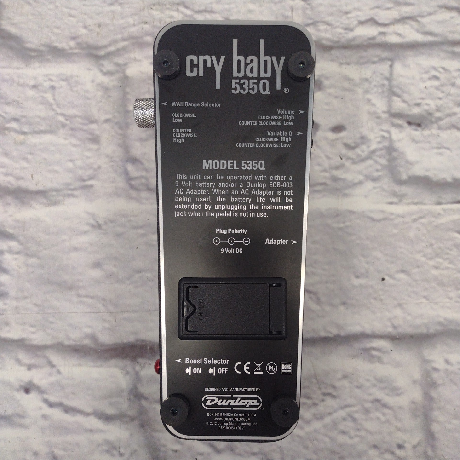 Dunlop Crybaby 535Q Wah Pedal