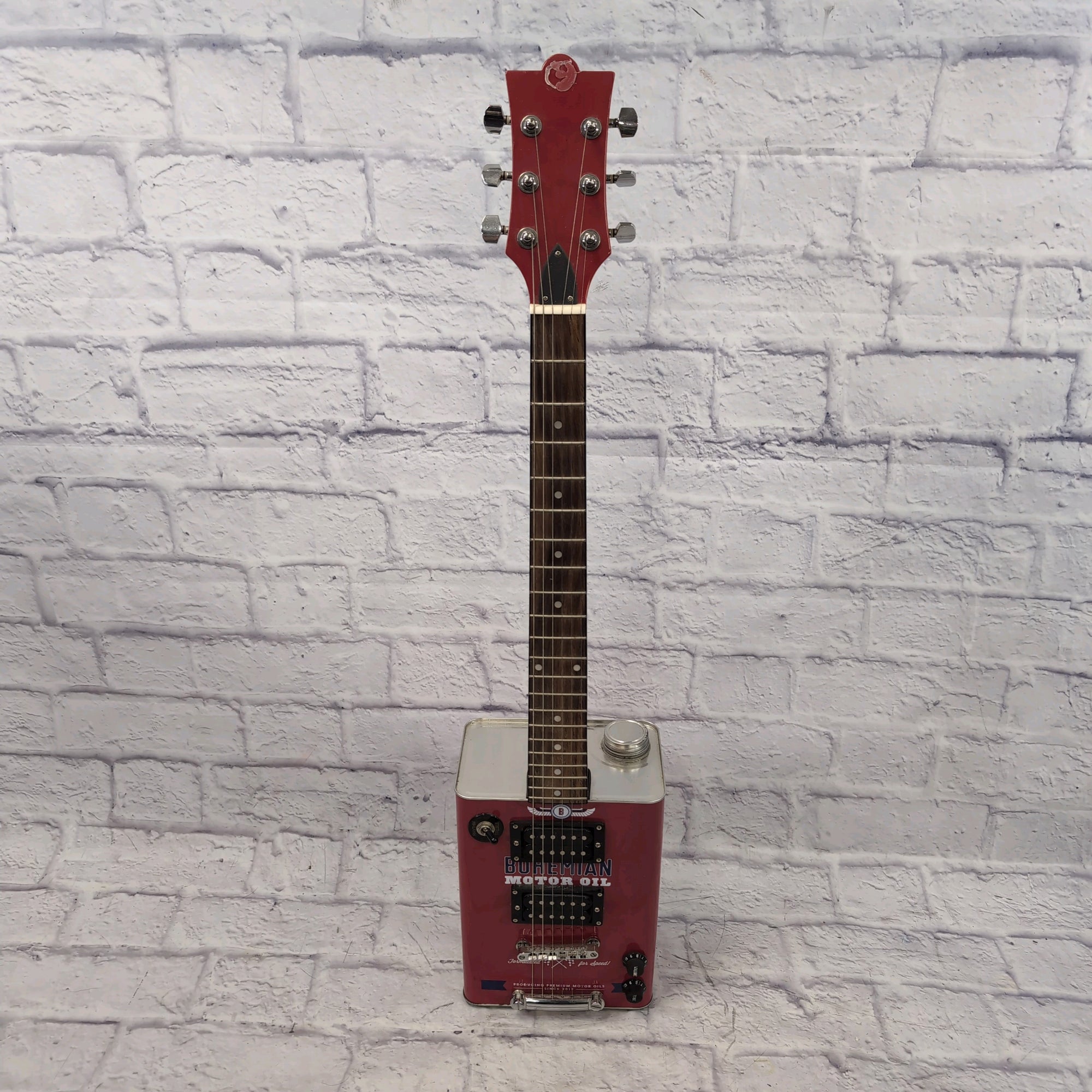 Bohemian Guitars Oil Can Guitar Dual Humbucker Red