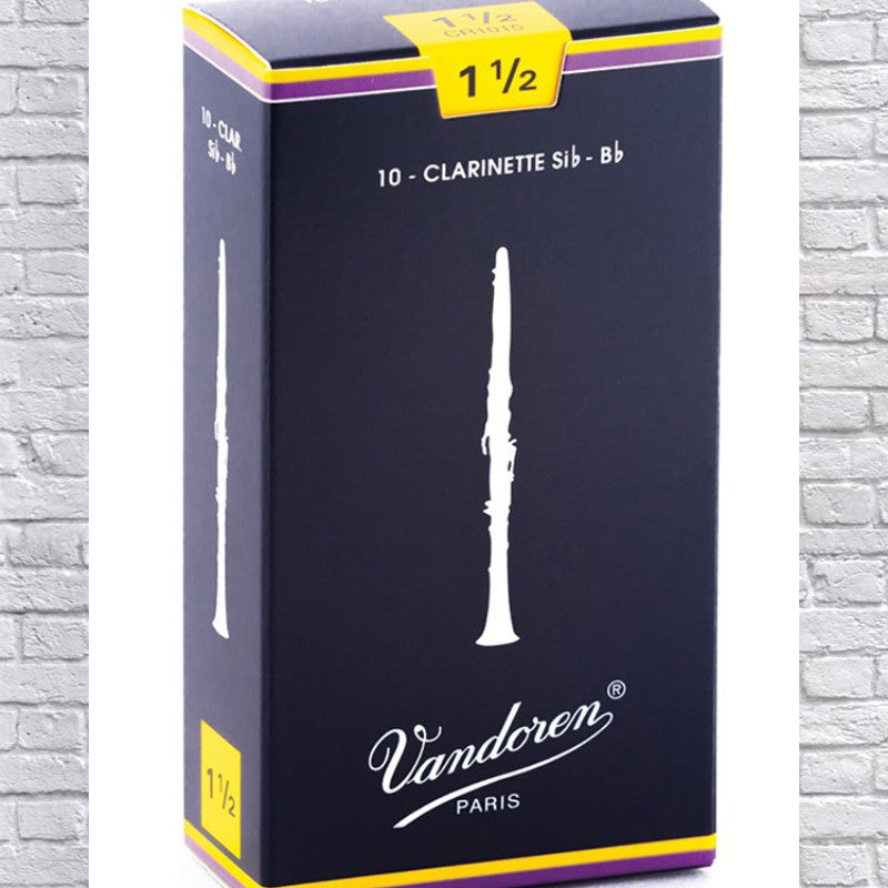 Vandoren Traditional Bb Clarinet Reeds Strength 1.5 Box of 10