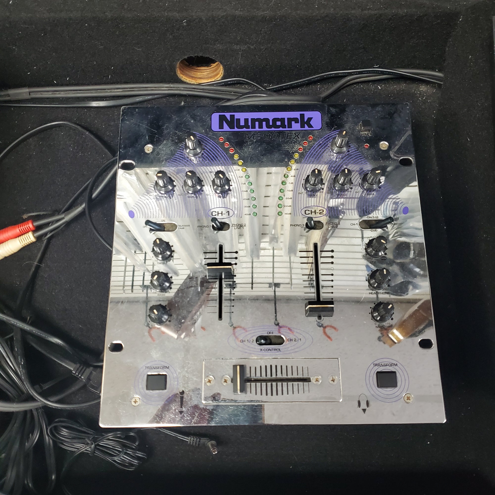 Numark TT-100 DJ Turntables Pair with Numark DM1001EX Mixer and