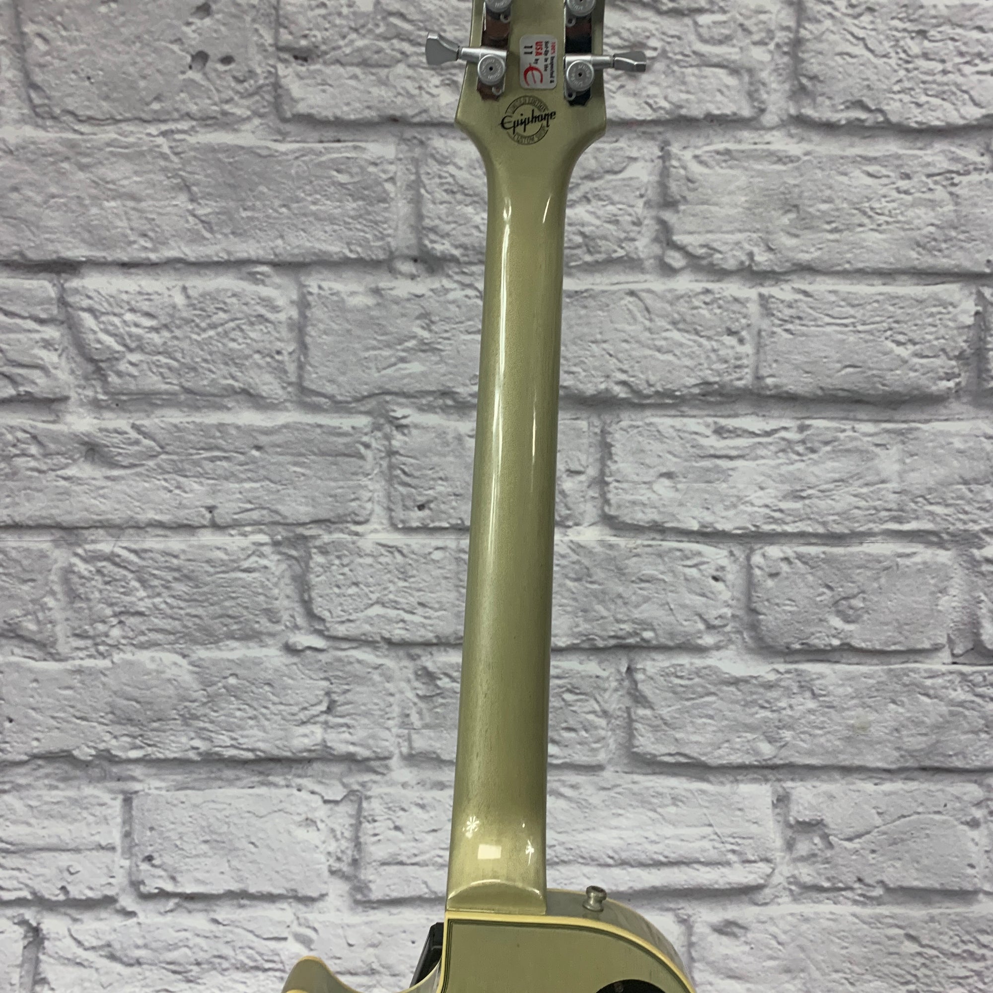 2012 Epiphone Les Paul Custom Pro TV Silver w/ Seymour Duncan Distortion Pickups & Locking Tuners