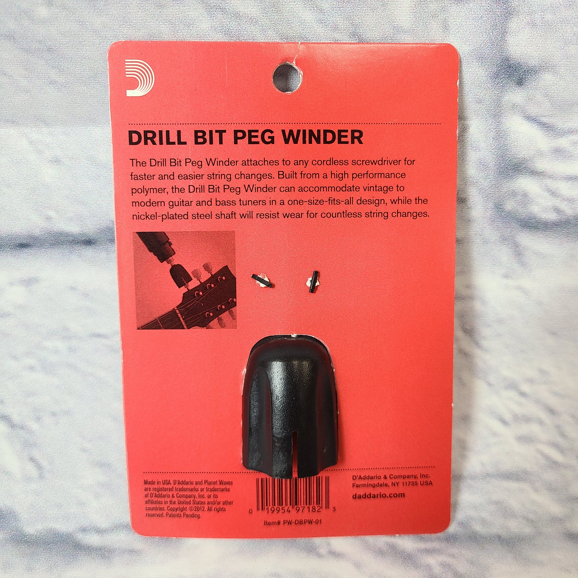 Planet Waves PW-DBPW-01 Drill Bit Peg Winder for Guitar and Bass