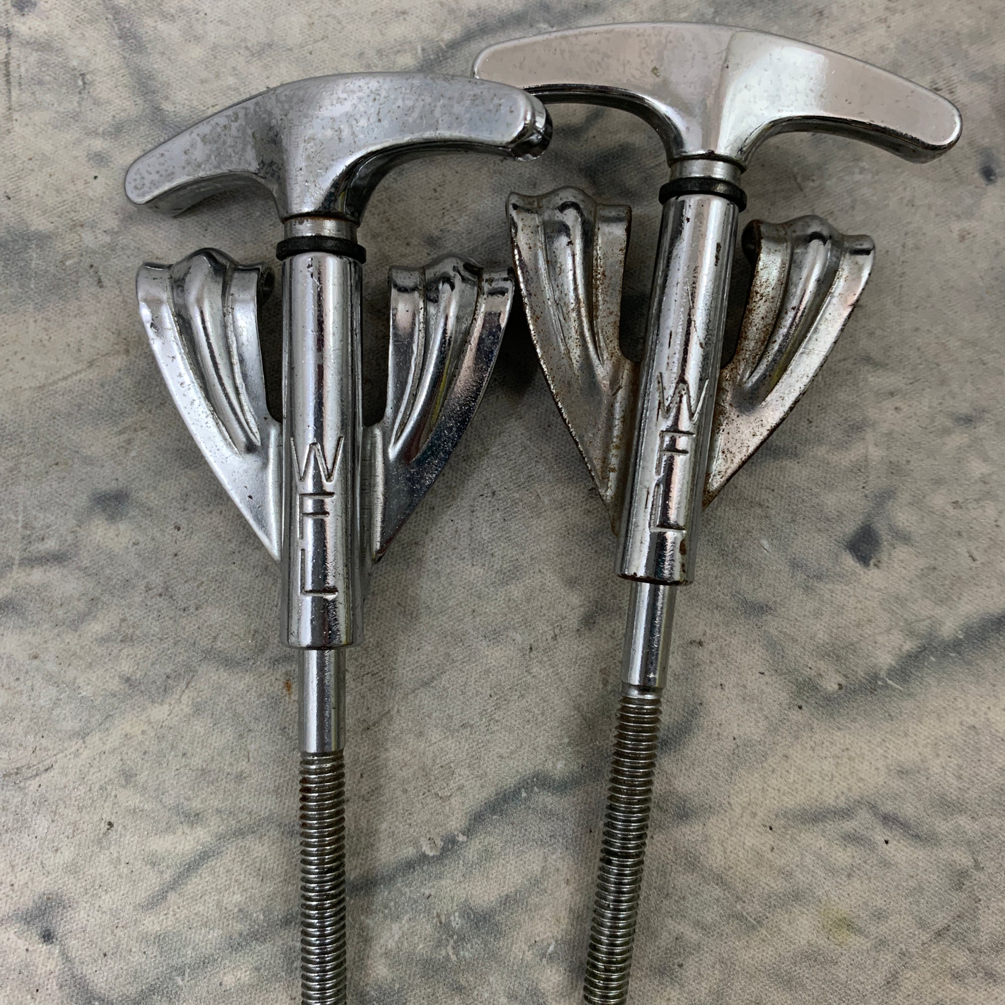 WFL Ludwig Bass Claw and Tension Rod Set of 13 Drum Part Vintage