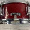 Vintage 1960s Japenese Pearl 14 Red Sparkle Snare Drum