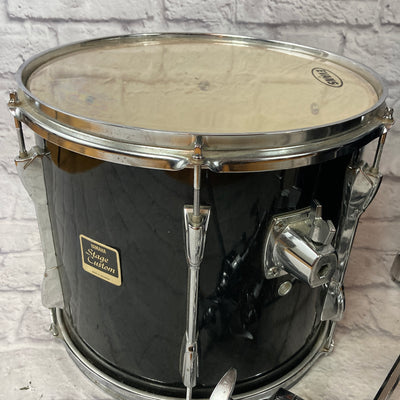 Yamaha Stage Custom 3 Piece Black Drum Kit