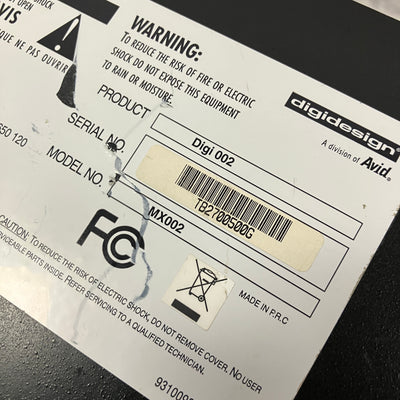 Digidesign Digidesign 002 Console Firewire Audio Interface AS IS