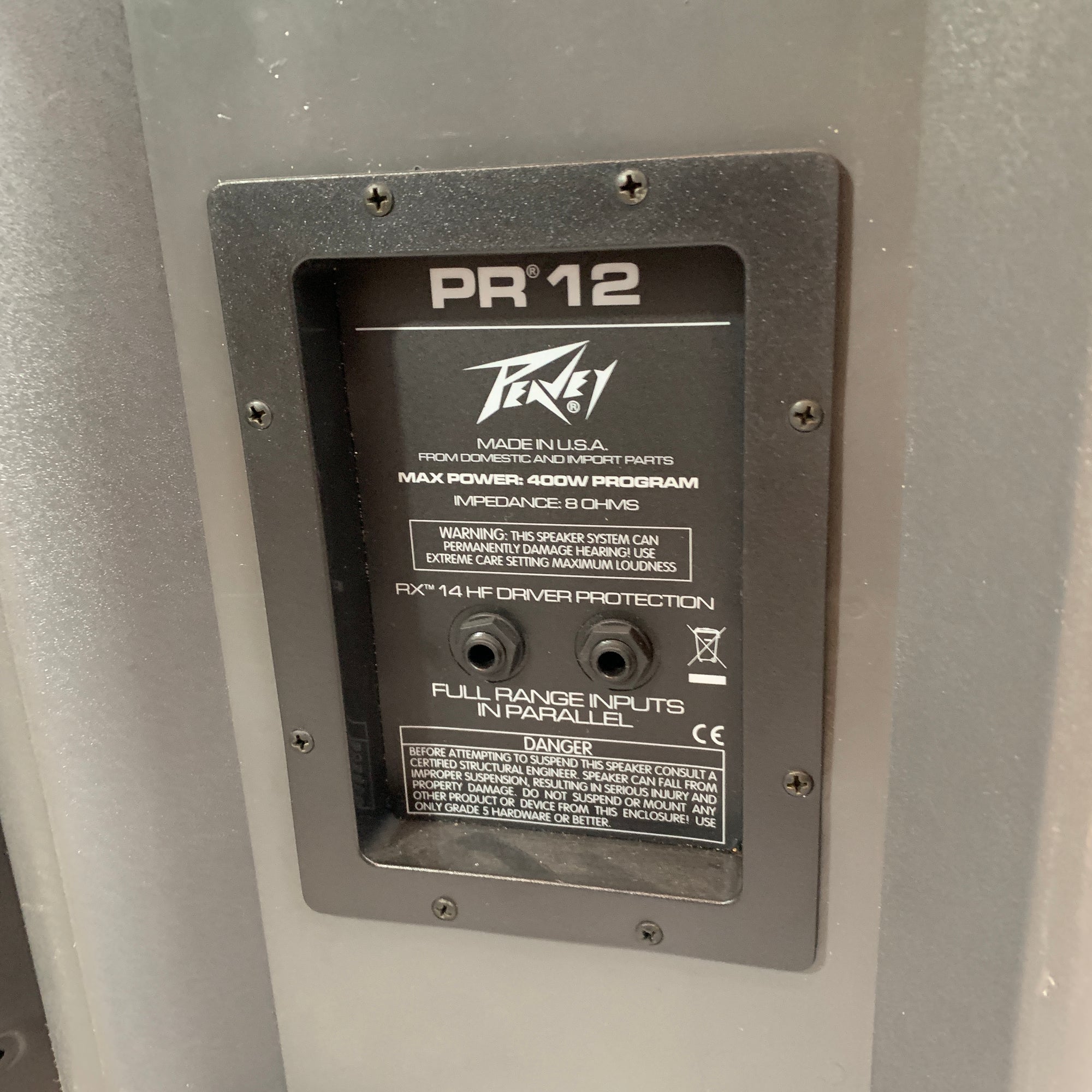 Peavey PR12 400w Passive Speaker Pair Evolution Music