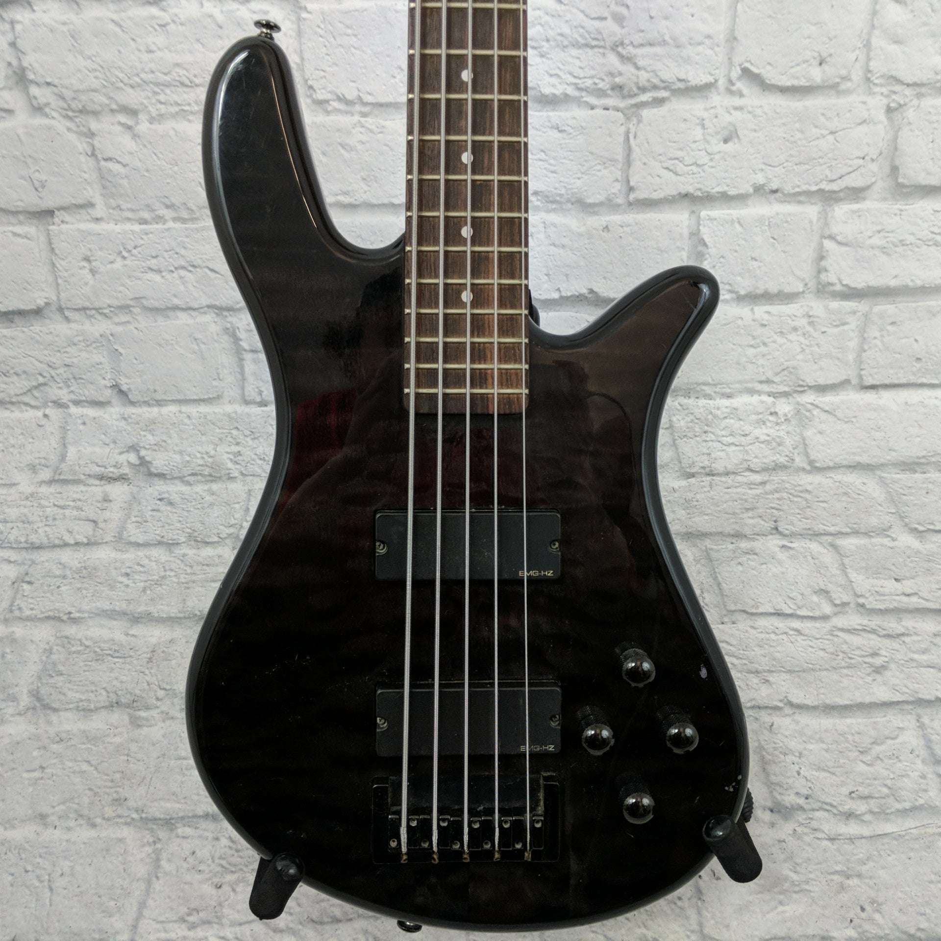 Spector Legend 5 String Bass Trans Black Quilt Finish - Evolution