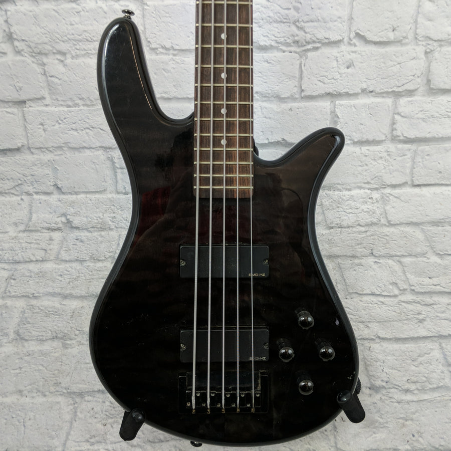 Spector Legend 5 String Bass Trans Black Quilt Finish