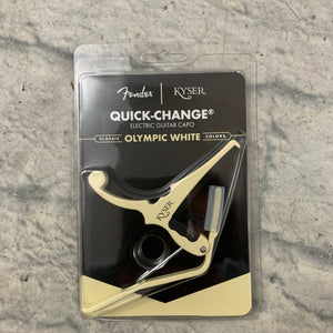 Fender x Kyser Quick-Change Electric Guitar Capo, Olympic White