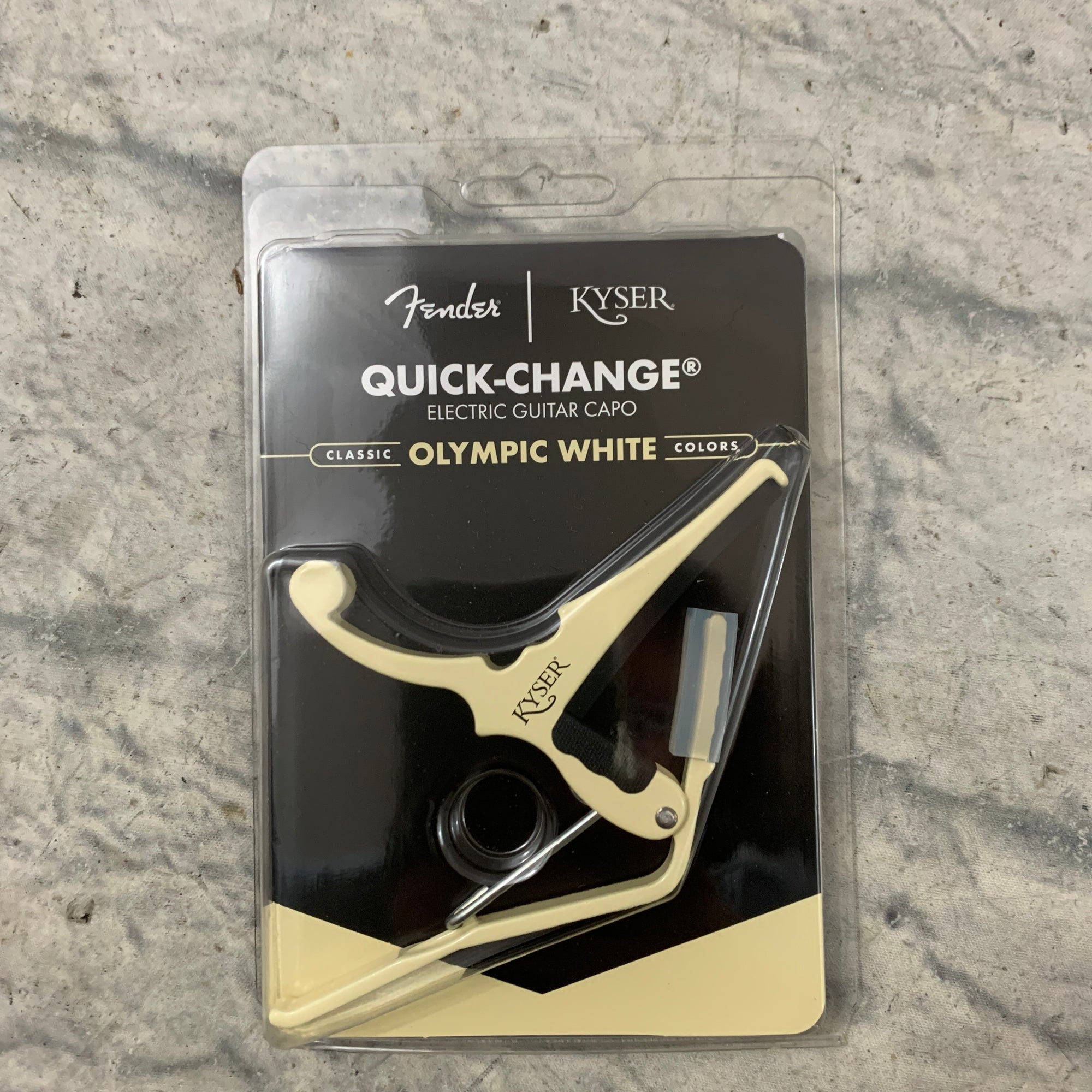 Fender x Kyser Quick-Change Electric Guitar Capo, Olympic White