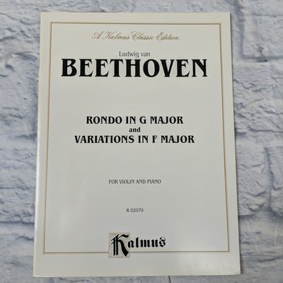 Ludwig Van Beethoven Rondo In G Major and Variations In F Major for violin and piano