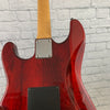 Hamer Slammer HSH Stratocaster Transparent Red