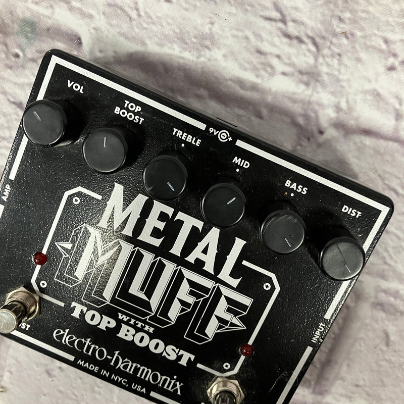 metal muff pedal Electro-Harmonix Metal Muff with Top Boost Distortion Pedal